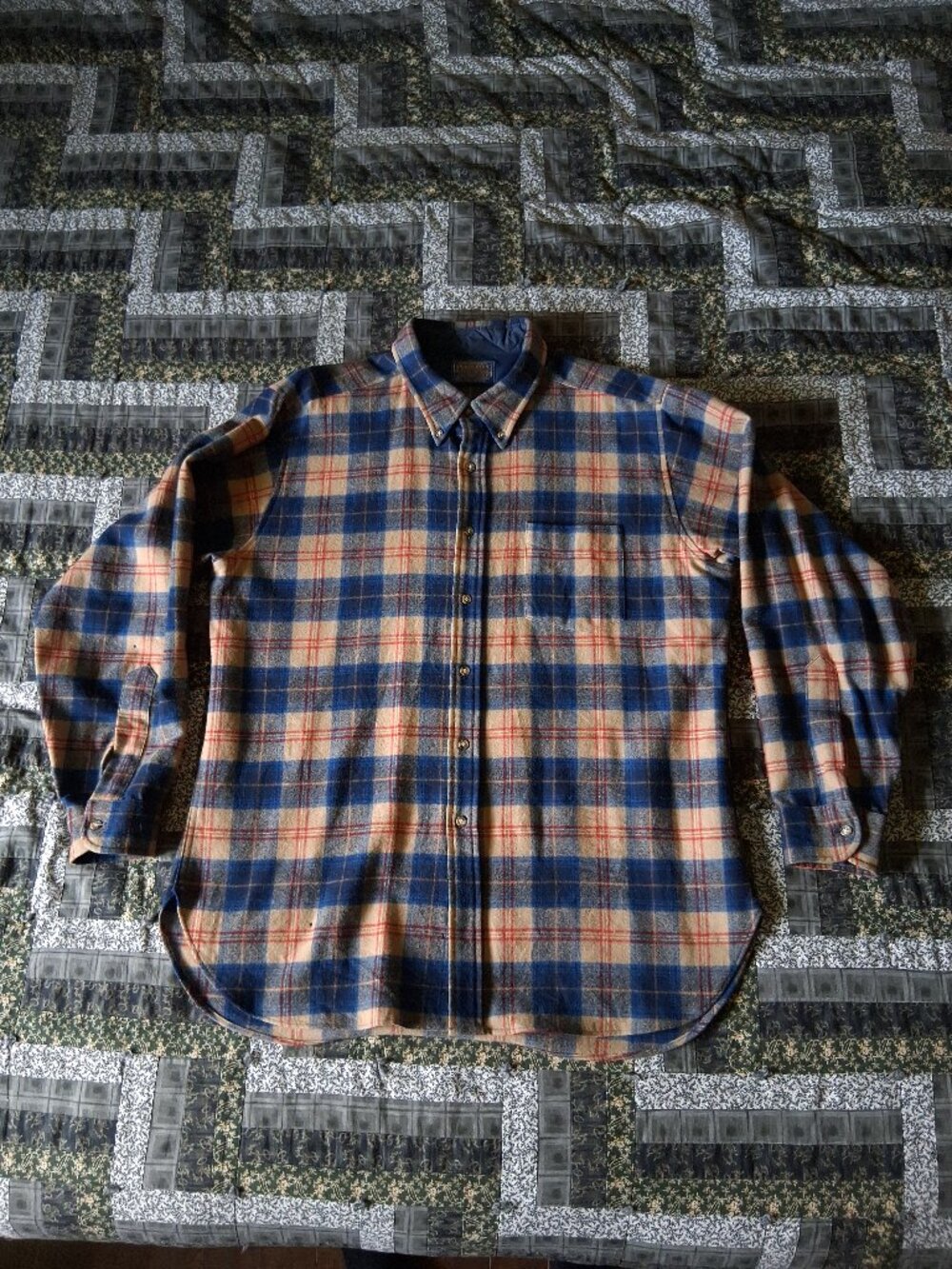 VTG 1960s Pendleton Cailean Tartan Plaid Flannel Wool Longsleeve Shirt Adult XL